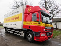 Side view of lorry