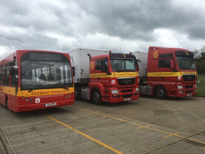Lorries on the road