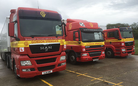 Line of lorries