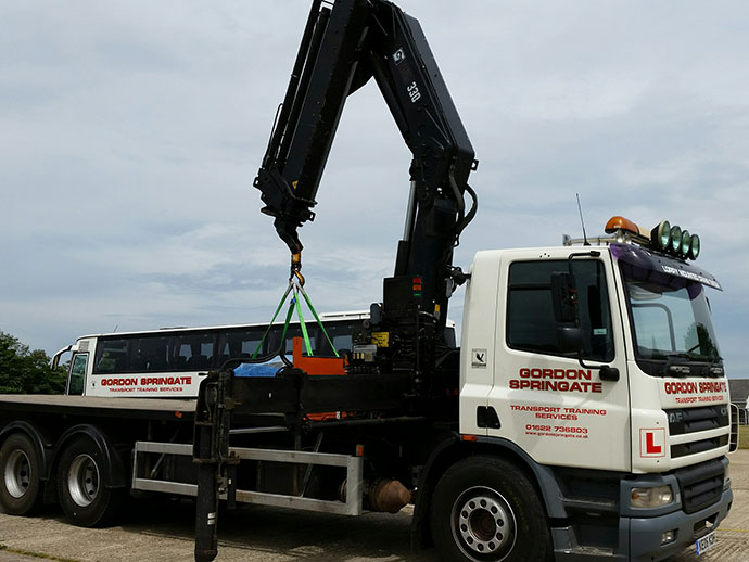 Lorry picking things up
